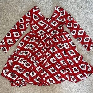 SweetHoney 8 Girls Christmas LS Dress Red Winter